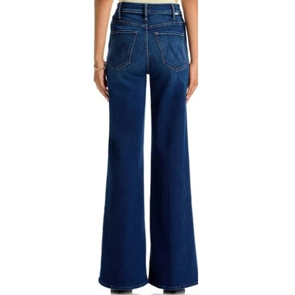 MOTHER Women's 29 Navy The Hustler Roller Sneak Bootcut Flare Denim Jeans Casual - Picture 7 of 7